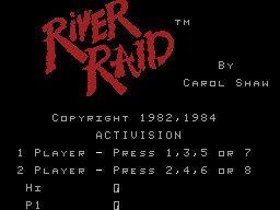 River Raid title screen for Colecovision